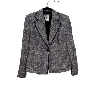 Vintage Louis Féraud Wool Blend Blazer- Tweed Luxury Designer Blazer- Size US 10